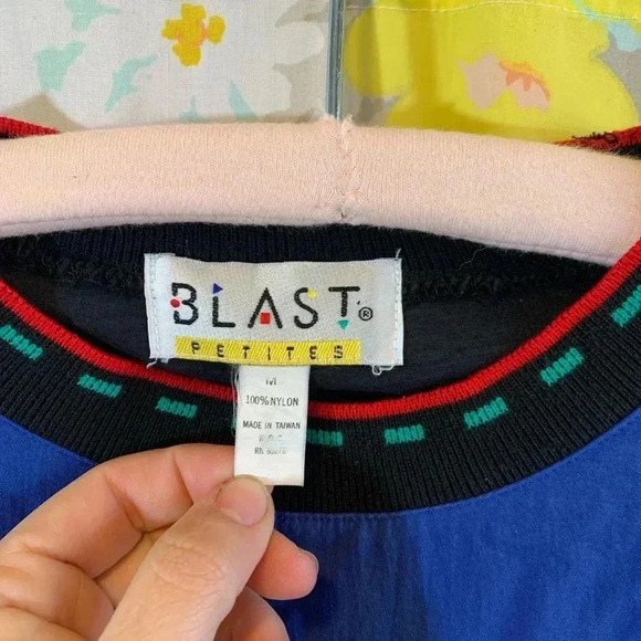 Mens colorblock 80s lightweight pull over crew neck sweater - Picture 8 of 11